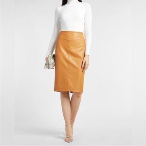 Express Medium Faux Leather Midi Skirt
